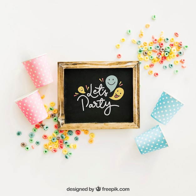 Download Chalkboard Mockup With Birthday Design Psd Free Psd Resources