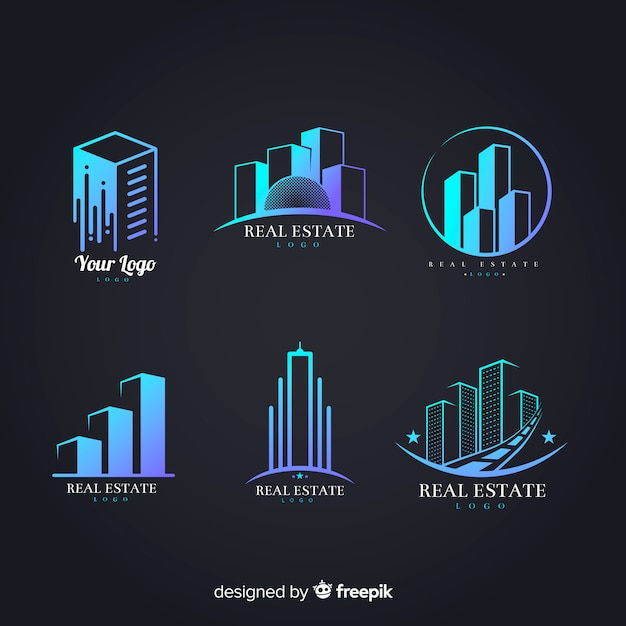Modern real estate logo collection - Nohat - Free for designer