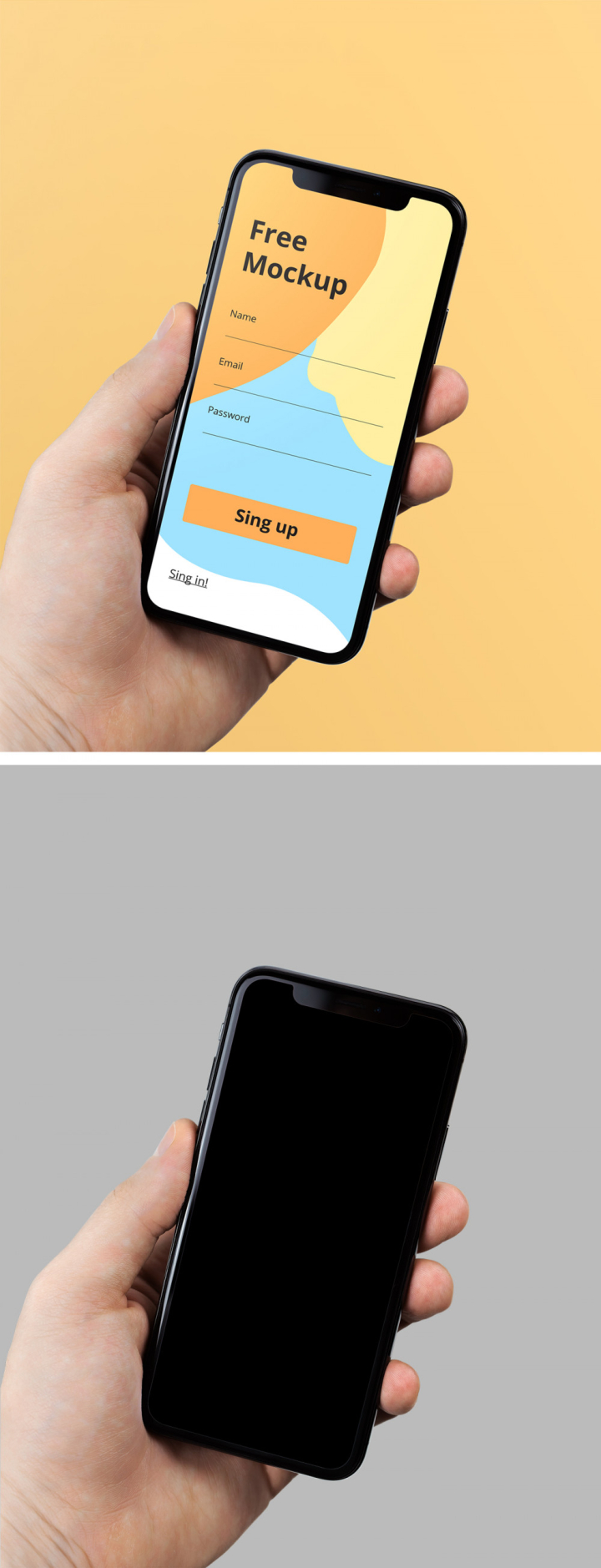 Download iPhone X in Hand Mockup - Nohat