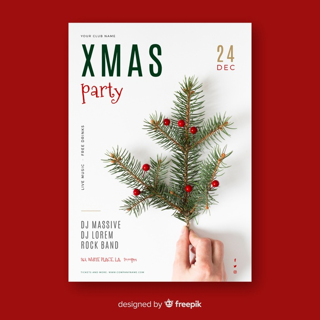 Christmas Party Flyer Template Free Download from cdn.nohat.cc