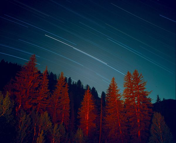 Time Lapse Photo Of Star Trail During Nighttime Nohat