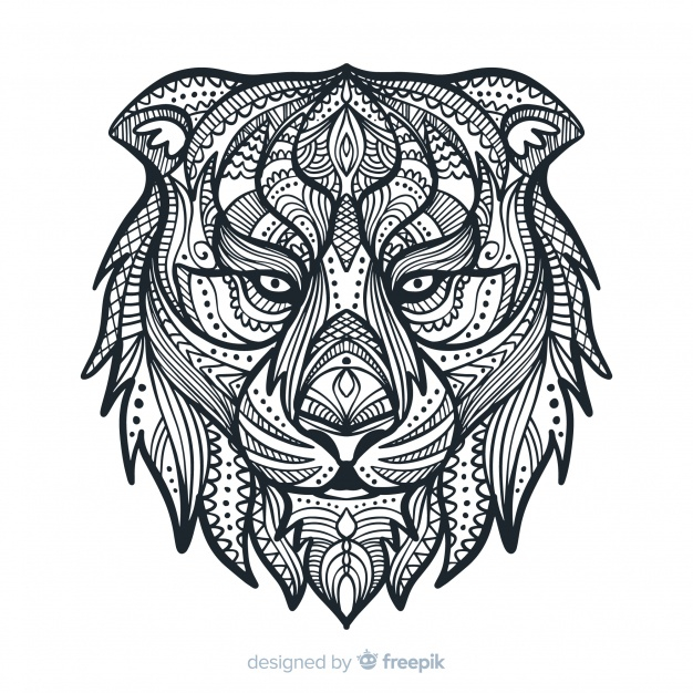 Download Mandala Lion Nohat Free For Designer