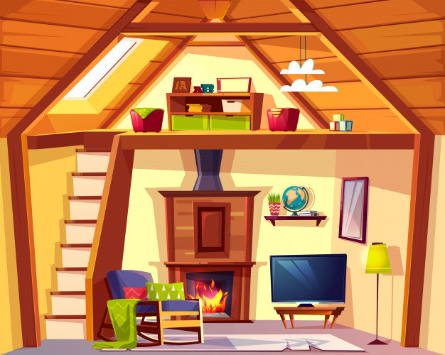 Cozy Duplex Background Cartoon Interior Of Playroom Child Place And Living Room Nohat Free For Designer