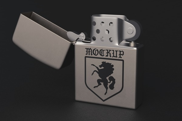 Download Mockup Zippo Nohat Free For Designer