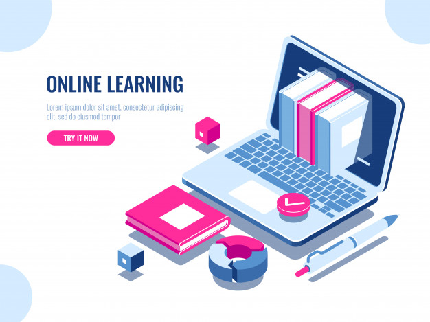 Catalog Of Online Courses Isometric Icon Online Education