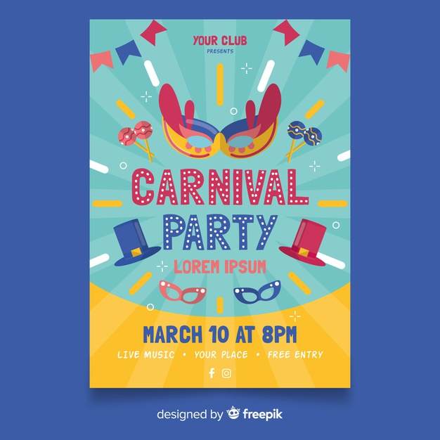 Carnival Party Flyer Template Nohat