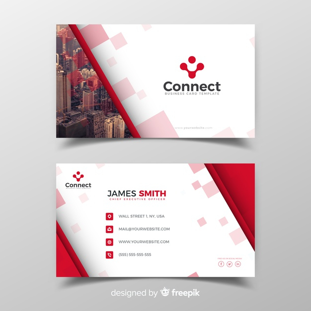 Business Card Template Free Vector Nohat