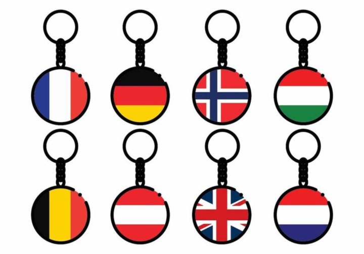 Country of Germany Flag Lanyard for Keys Keychain Souvenir