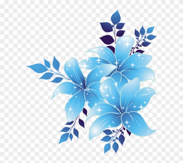 Blue Flower Blue Flower Clip Art - Blue Flower Corner ...