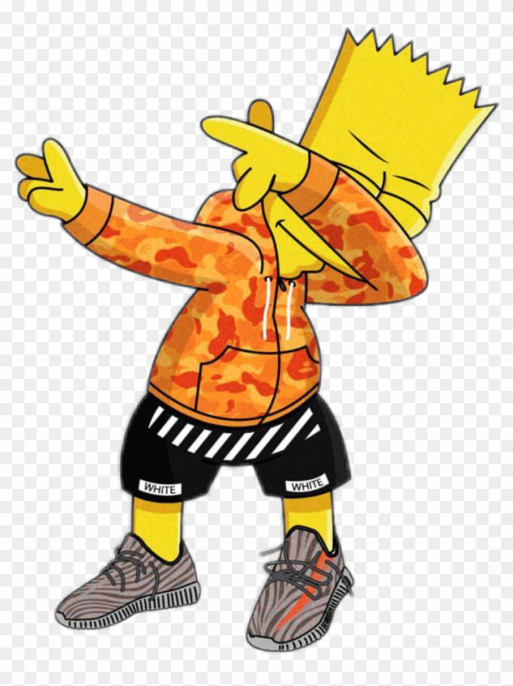 Bart Dab Supreme Simpson Gang Trap Swag Fresh Simpsons Hypebeast T Shirt Roblox Nohat Free For Designer - roblox t shirt template supreme